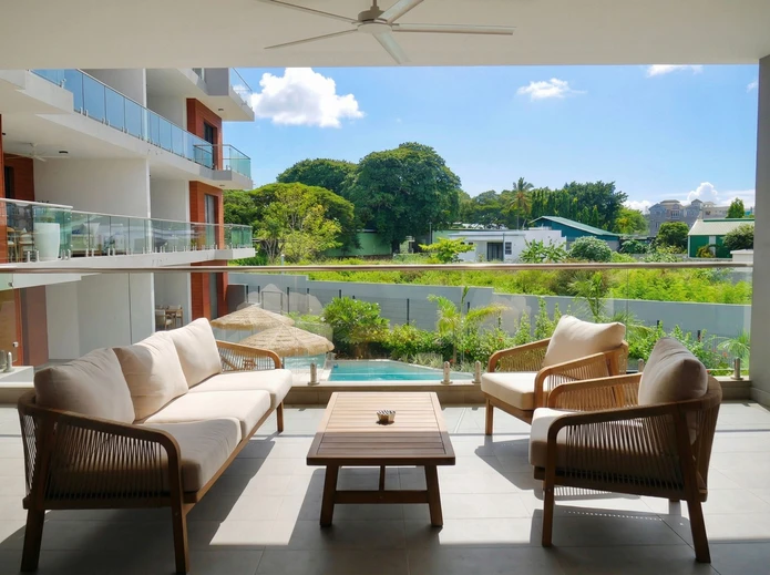 or Rent – Modern 3-Bedroom Apartment with Pool View – Premium Residence in Trou aux Biches